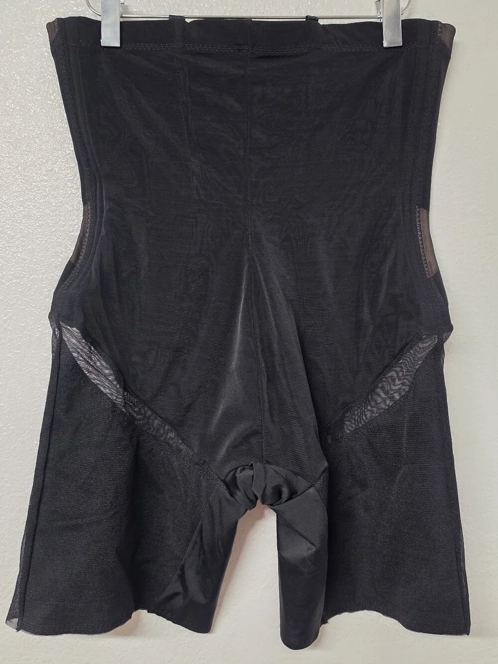 Honeylove Black High-Waist Shaping Bodysuit with Mesh Thigh Panels